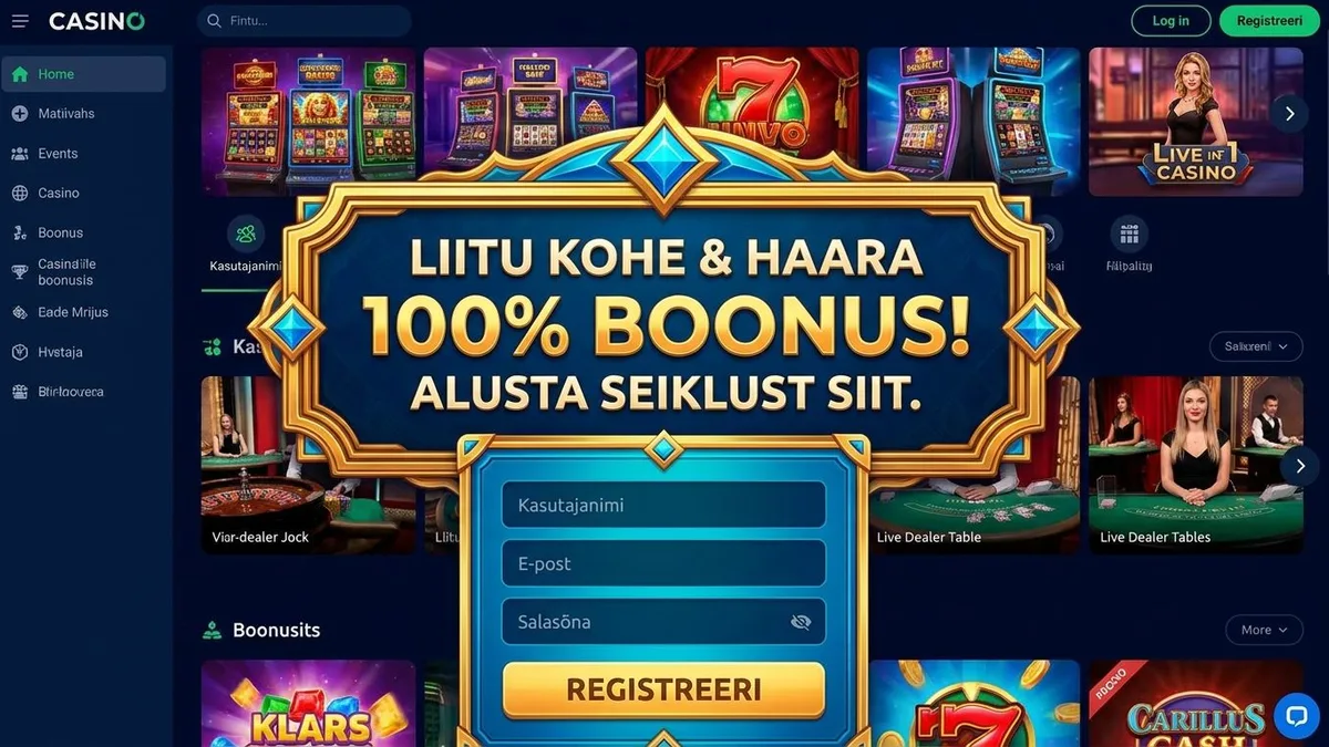Registreeru boonusega